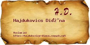 Hajdukovics Diána névjegykártya