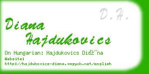 diana hajdukovics business card